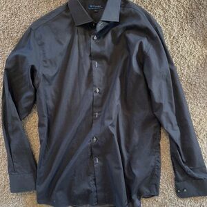 Blu by Polifromi Men’s Navy Dress Shirt